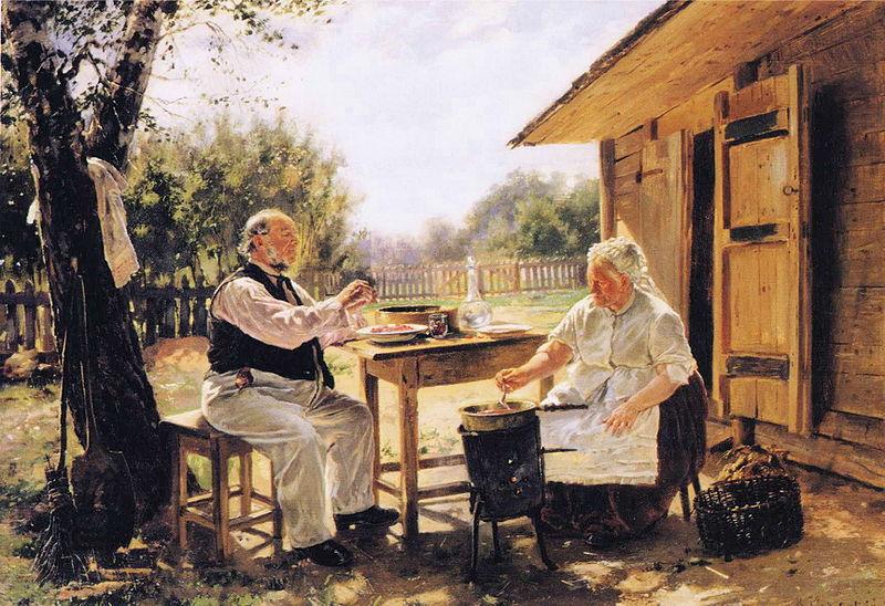 Vladimir Makovsky Making Jam oil painting picture